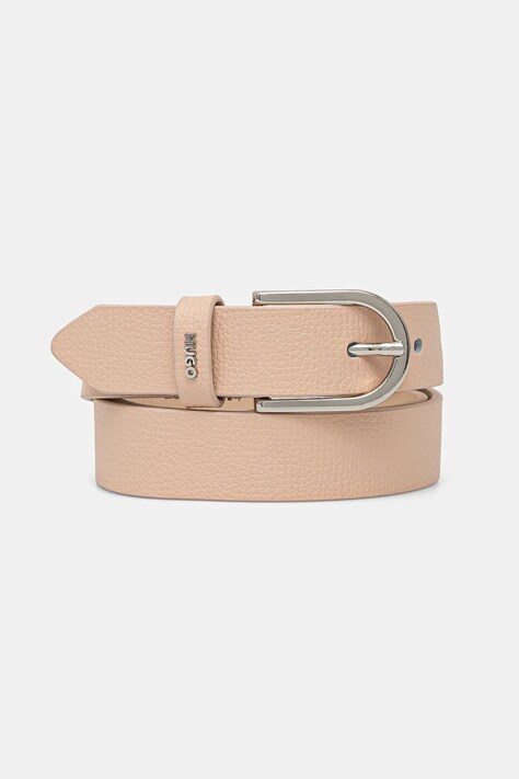 HUGO curea de piele femei, culoarea negru, 50516558