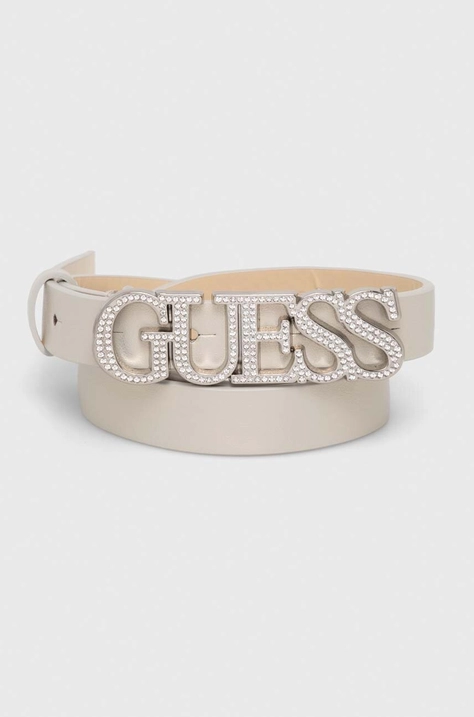 Ремінь Guess DENISE жіночий колір бежевий W4YZ02 WGDK0