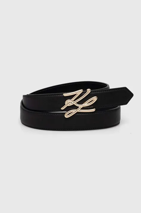 Ремінь Karl Lagerfeld жіночий колір чорний 245W3104