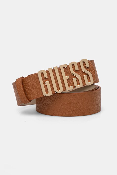 Guess curea MERIDIAN femei, culoarea maro, BW9113 P4235