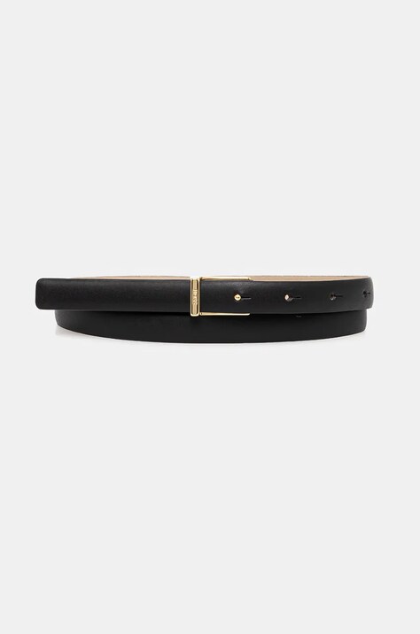 BOSS curea de piele femei, culoarea negru, 50522939