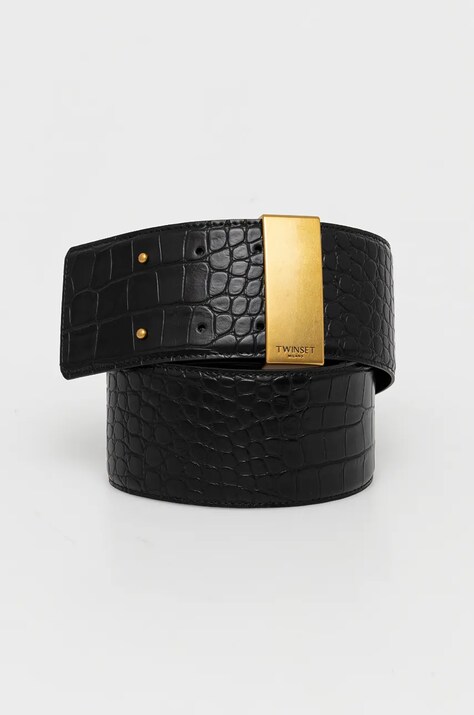 Twinset curea femei, culoarea negru, 242TO5270
