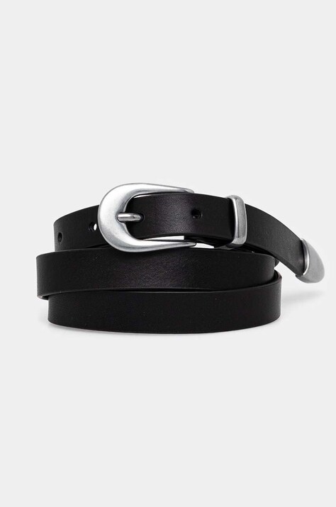 Levi's curea de piele femei, culoarea negru, 000IG-0000