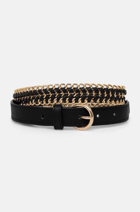 Morgan curea 3TRESSE femei, culoarea negru, 3TRESSE