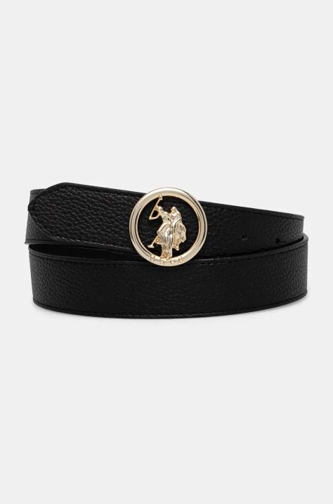 Ζώνη U.S. Polo Assn. Townie χρώμα: μαύρο, AIUT62336WVP