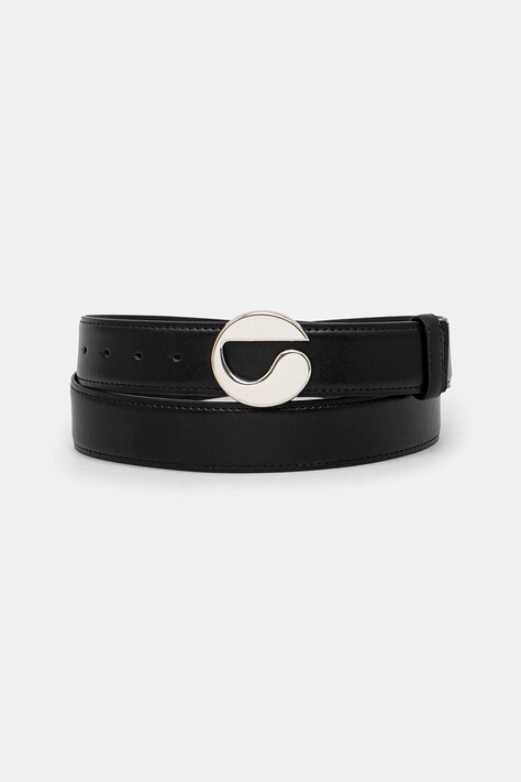 Coperni curea de piele Coperni Logo Leather femei, culoarea negru, COPBE01405C