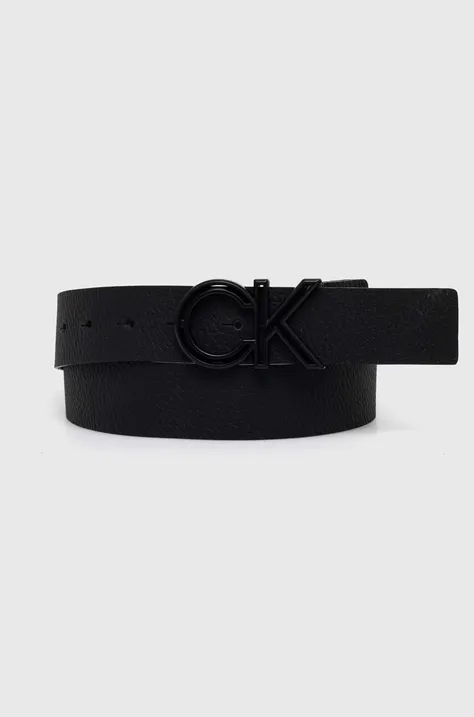 Kožený opasok Calvin Klein pánsky, čierna farba, K50K509201