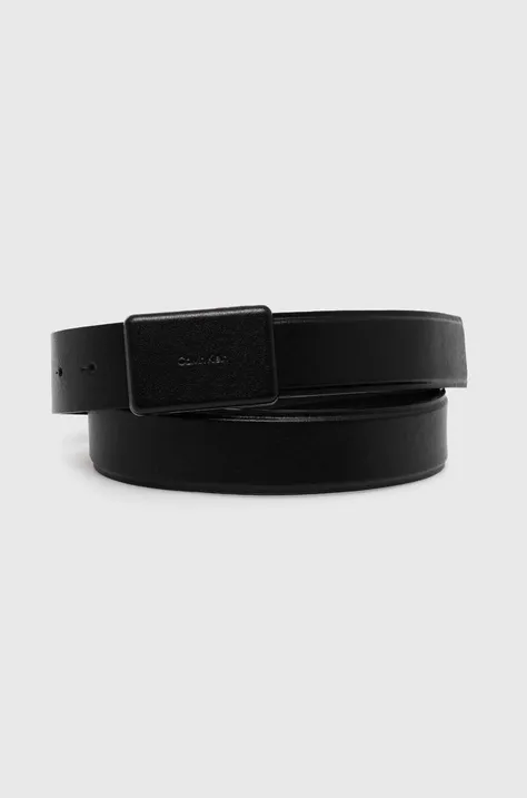 Kožený pásek Calvin Klein pánský, černá barva, K50K511953