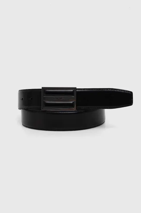 Kožený pásek Calvin Klein pánský, černá barva, K50K511956