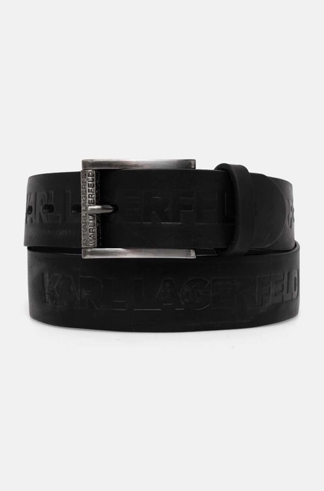 Karl Lagerfeld curea de piele barbati, culoarea negru, 544448.815300