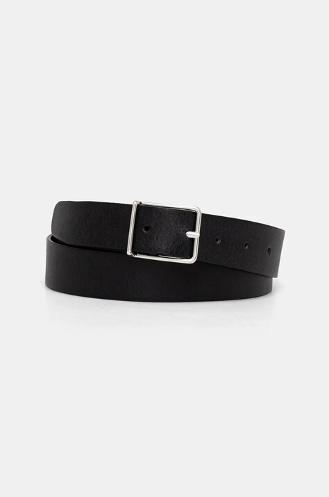Кожаный ремень Sisley мужской цвет чёрный 6G8ZSL017