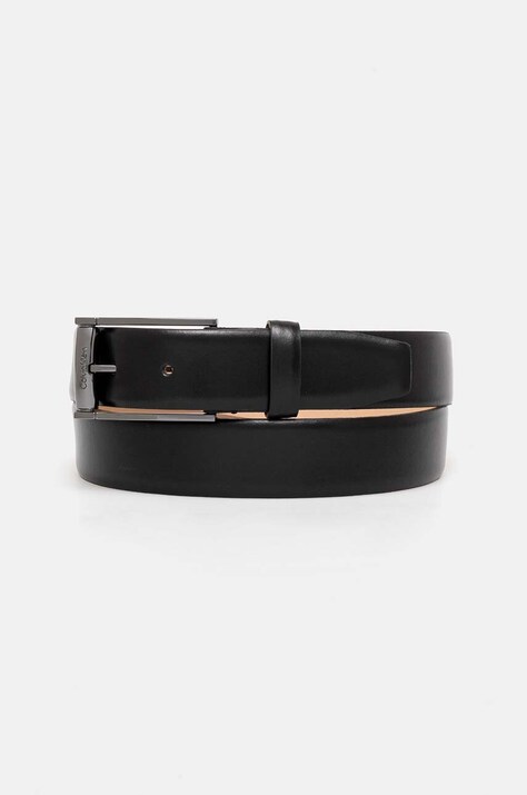Кожаный ремень Calvin Klein мужской цвет чёрный K50K512330