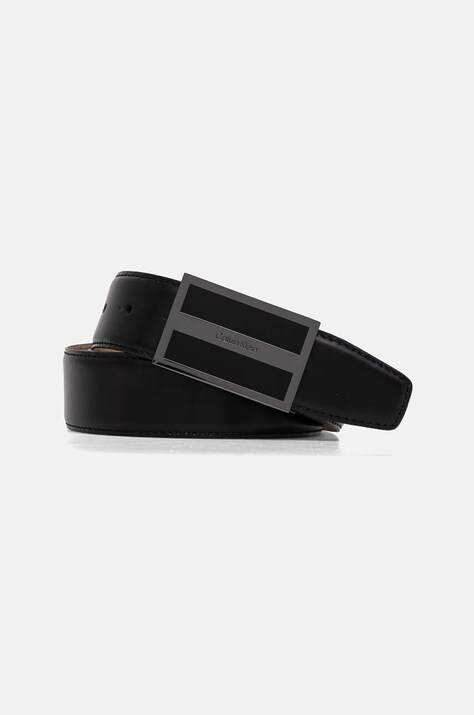 Calvin Klein curea de piele barbati, culoarea negru, K50K512333