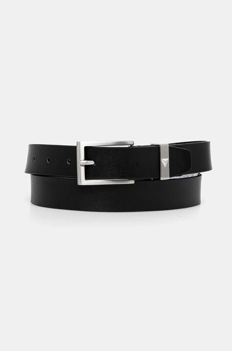 Guess curea de piele barbati, culoarea negru, BMCLSL.P4335