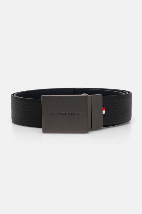 Tommy Hilfiger curea de piele cu doua fete barbati, culoarea albastru marin, AM0AM12843