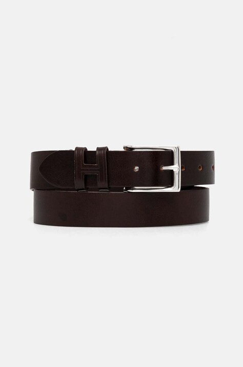 Hackett London cintura in pelle uomo colore marrone HM413177