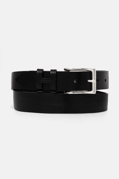 Δερμάτινη ζώνη Hackett London χρώμα: μαύρο, HM413177