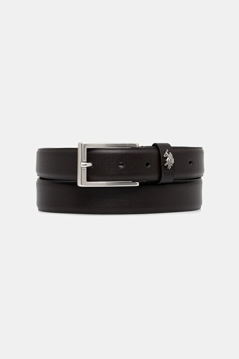 Kožený pásek U.S. Polo Assn. Hitchcock pánský, černá barva, AIUH32375MHN