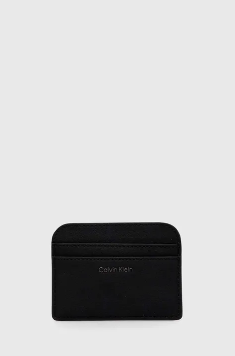 Pouzdro na karty Calvin Klein černá barva, K60K612189