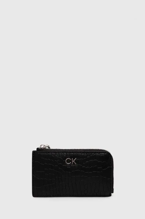 Calvin Klein portofel femei, culoarea negru, K60K612191