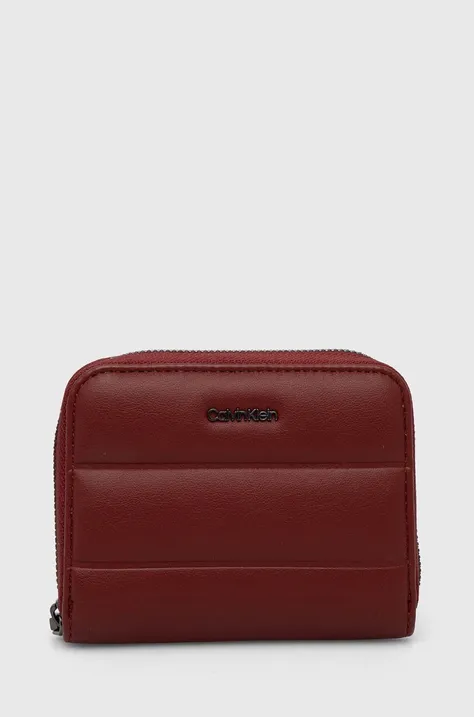 Peňaženka Calvin Klein dámska, bordová farba, K60K612201