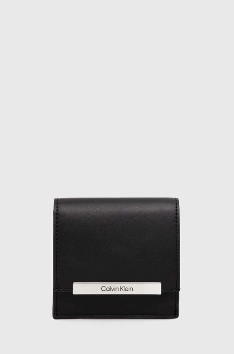 Πορτοφόλι Calvin Klein χρώμα: μαύρο, K60K612206