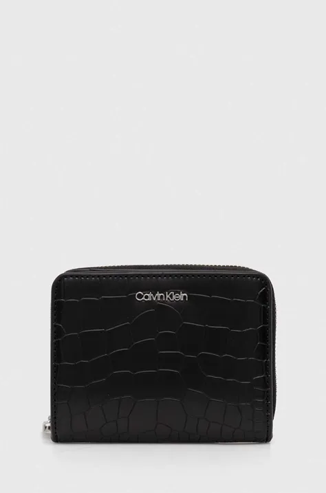 Calvin Klein portofel femei, culoarea negru, K60K612355