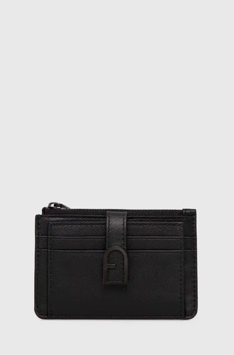 Kožená peněženka Furla černá barva, WP00403 BX2045 O6000