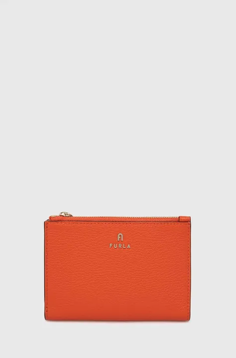 Kožená peňaženka Furla dámska, oranžová farba, WP00319 HSF000 VIT00