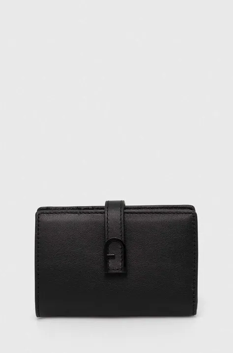 Kožená peněženka Furla černá barva, WP00401 BX2045 O6000