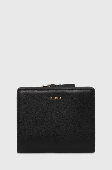 Δερμάτινο πορτοφόλι Furla γυναικείο, χρώμα: μαύρο, WP00451 BX2045 O6000