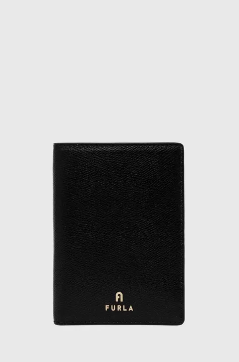 Δερμάτινο πορτοφόλι Furla γυναικείο, χρώμα: μαύρο, WP00309 ARE000 O6000