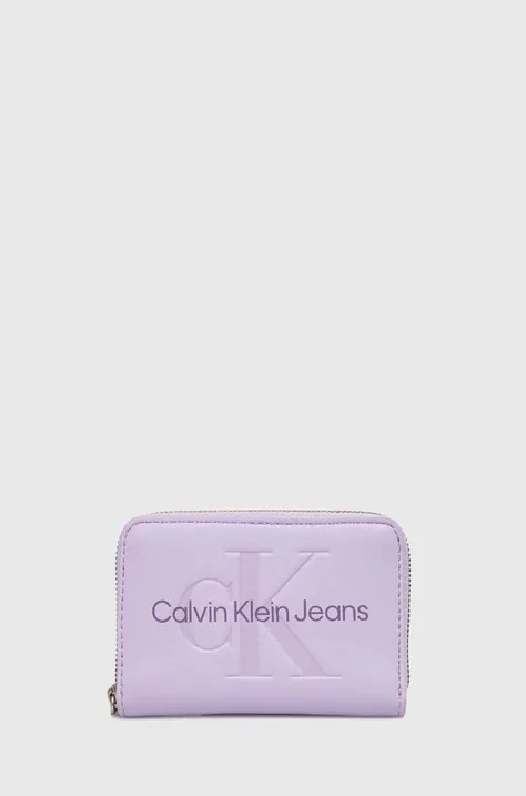 Peněženka Calvin Klein Jeans fialová barva, K60K612255