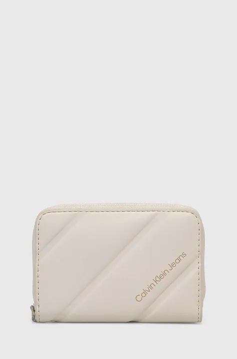 Calvin Klein Jeans portofel femei, culoarea bej, K60K612256