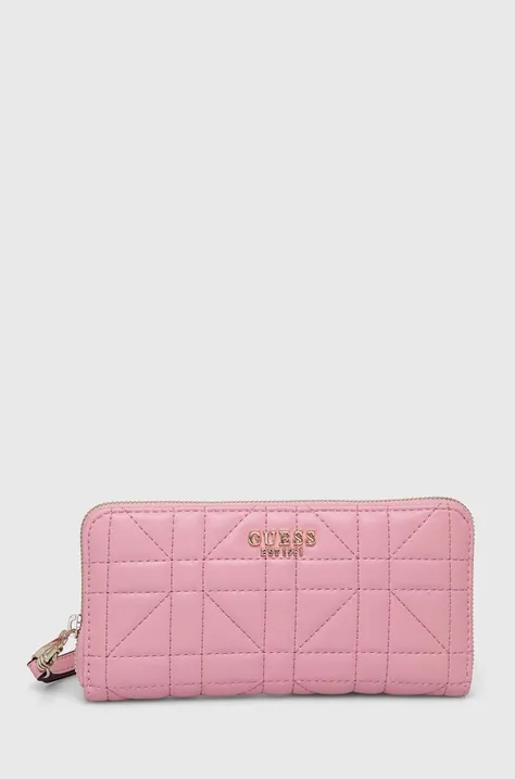 Guess portfel ASSIA damski kolor różowy SWQG84 99460