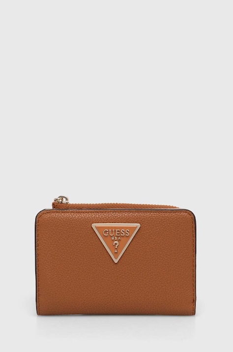 Guess portofel LAUREL femei, culoarea maro, SWBG85 00560