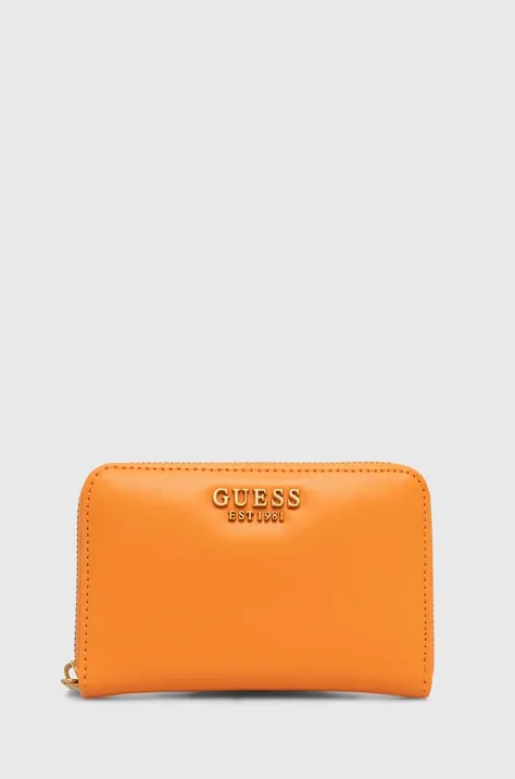 Guess portofel LAUREL femei, culoarea portocaliu, SWVA85 00400