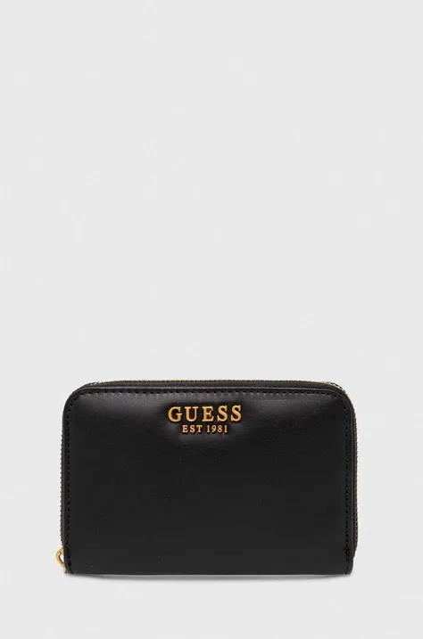 Peňaženka Guess LAUREL dámska, čierna farba, SWVA85 00400