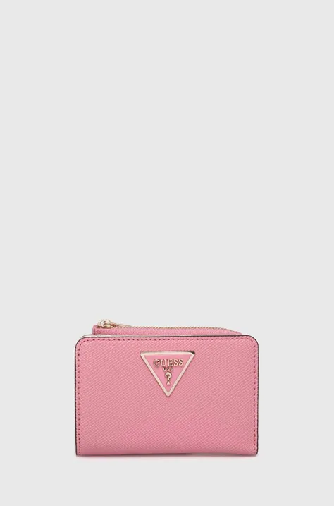 Peňaženka Guess LAUREL dámska, ružová farba, SWXG85 00560