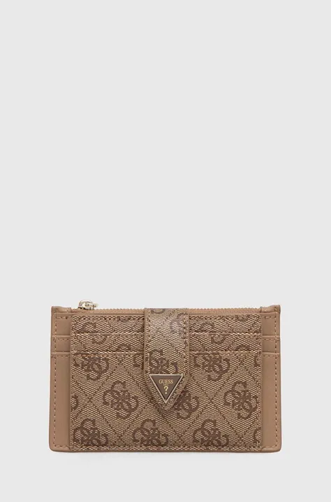Peňaženka Guess NOREEN dámska, hnedá farba, RW1668 P4301