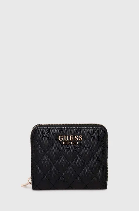 Peňaženka Guess YARMILLA dámska, čierna farba, SWGG93 22370