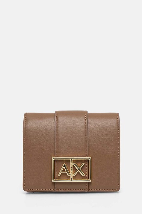 Портмоне Armani Exchange дамски в кафяво 948600 4F786