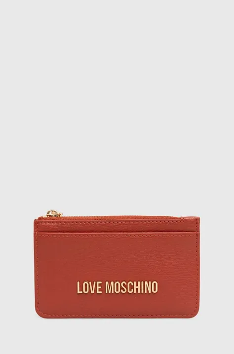 Peněženka Love Moschino oranžová barva, JC5614PP1LLD0000