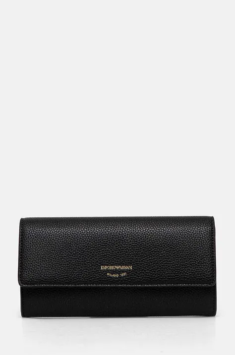 Peňaženka Emporio Armani dámska, čierna farba, EW000542 AF11953