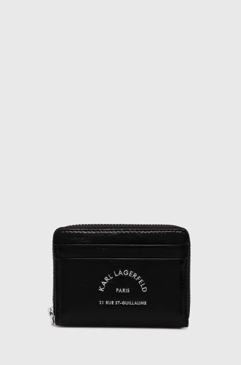 Πορτοφόλι Karl Lagerfeld χρώμα: μαύρο, 245W3234