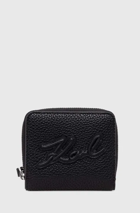 Πορτοφόλι Karl Lagerfeld χρώμα: μαύρο, 245W3235