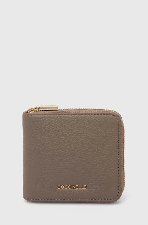 Kožená peňaženka Coccinelle METALLIC SOFT dámska, béžová farba, E2 MW5 11 E2 01