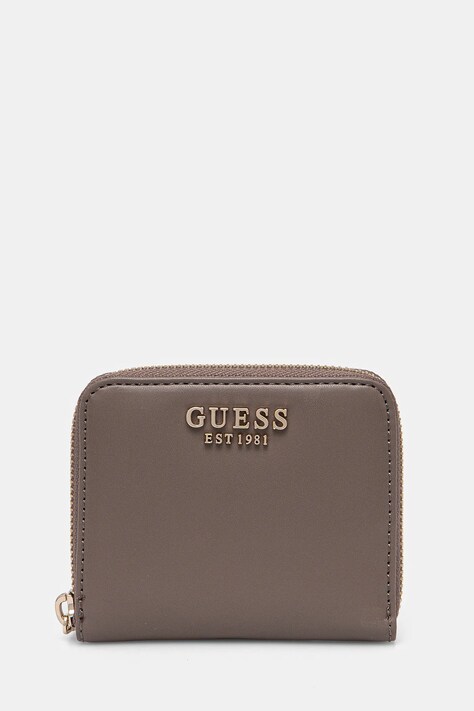 Πορτοφόλι Guess LAUREL χρώμα: καφέ, SWVC85 00137