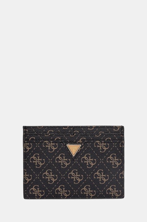 Pouzdro na karty Guess hnědá barva, RW1706 P4401