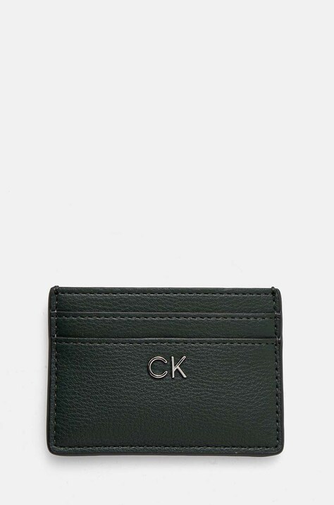 Calvin Klein portofel femei, culoarea verde, K60K612427